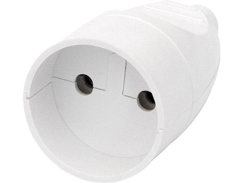 9755# Gniazdo gn-161 pojedyncze bez uziemienia białe