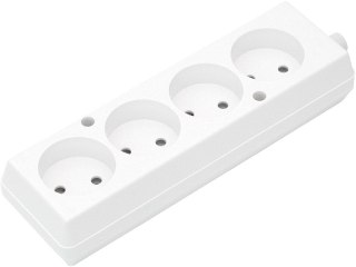 9757# Gniazdo gn-460/gn-420 4-gniazda bez uziemienia białe