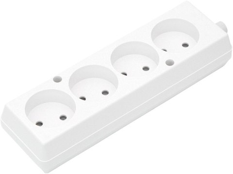 9757# Gniazdo gn-460/gn-420 4-gniazda bez uziemienia białe