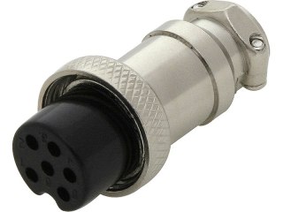 20-095# Wtyk cb mikrofonowy 6pin na kabel