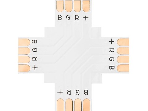 4885# Konektor do taśm led typu "+" 10mm rgb