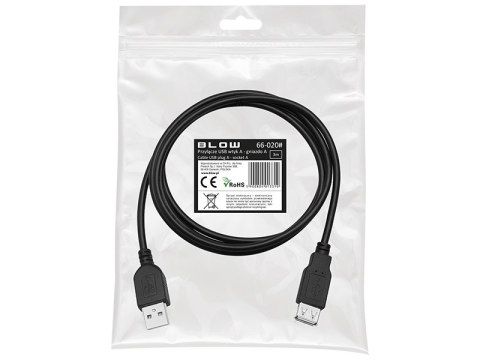 66-020# Przyłącze usb a - a 3,0m wtyk-gniazdo zawieszka