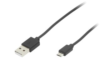 66-113# Przyłącze usb a - micro b 1m czarne hq zwieszka