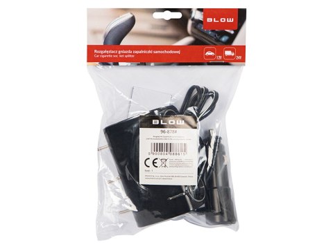 96-878# Rozgałęźnik zapalniczki samochodowej 1xwtyk/3xgniazdo+usb cs-34 z przełącznikami + kabel"