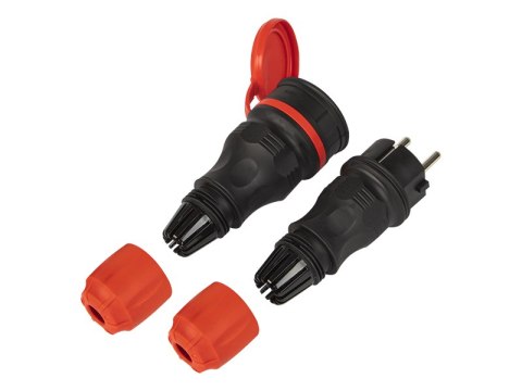 3885# Wtyczka+gniazdo zwg-54 czarno/czerwone hermetyczne ip54