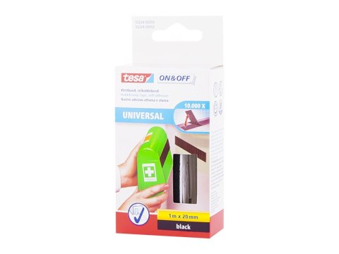 4399# Rzep w taśmie czarny 1m x 20mm tesa