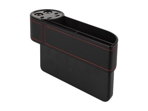 75-490# Schowek samochodowy szczelinowy prawy+ładowarka rozgałęziacz zapalniczki x2"