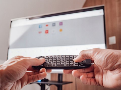 84-254# Klawiatura bezprzewodowa 2,4ghz ks-3 z pilotem"