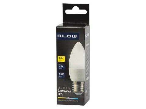 87-404# Żarówka led e27 c37 eco 7w b.neutralna świeczka
