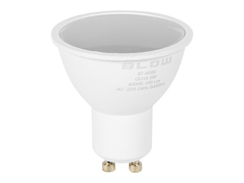87-408# Żarówka led gu10 8w 230v b.neutralna