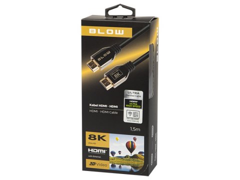 92-647# Przyłącze hdmi-hdmi 8k 1.5m premium 2.1v