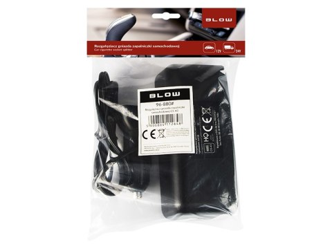 96-880# Rozgałęźnik zapalniczki samochodowej 1xwtyk/3xgniazdo+2xusb cs-43 kabel