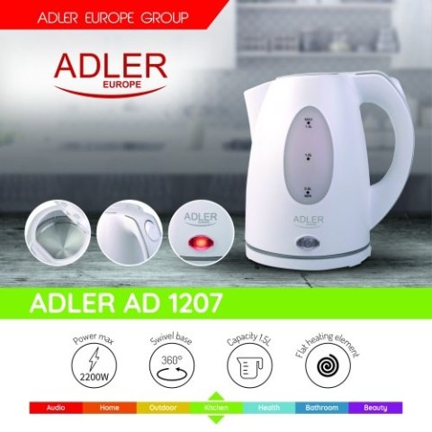 AD 1207 Czajnik plastikowy 1,5 l