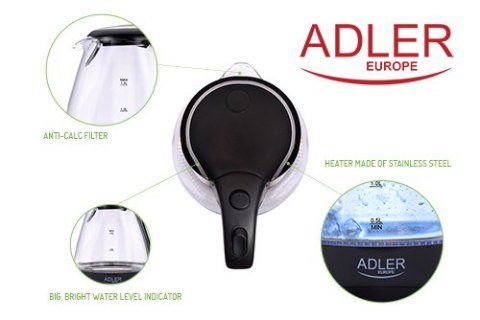 AD 1224 Czajnik szklany 1,5 l