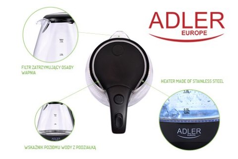 AD 1224 Czajnik szklany 1,5 l