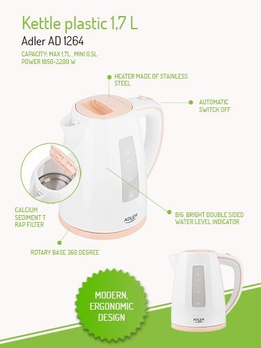 AD 1264 Czajnik plastikowy 1,7 l
