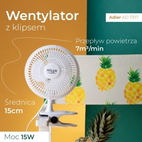 AD 7317 Wentylator 15 cm z klipsem + podstawa