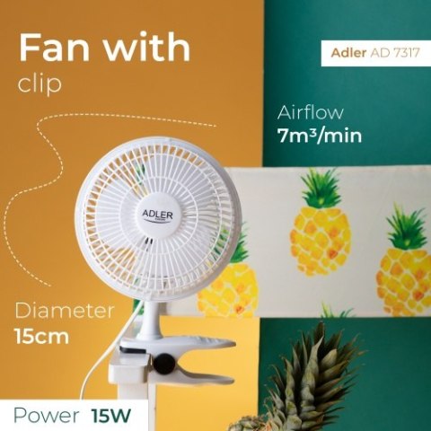 AD 7317 Wentylator 15 cm z klipsem + podstawa