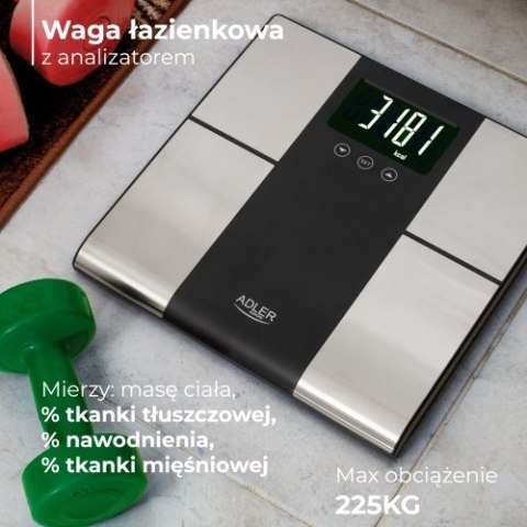 AD 8165 Waga łazienkowa z analizatorem - 225kg