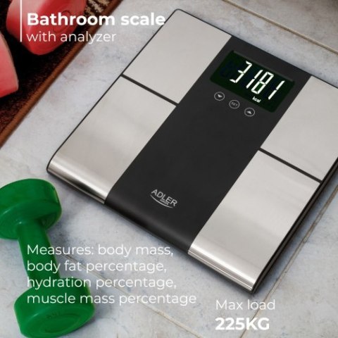 AD 8165 Waga łazienkowa z analizatorem - 225kg