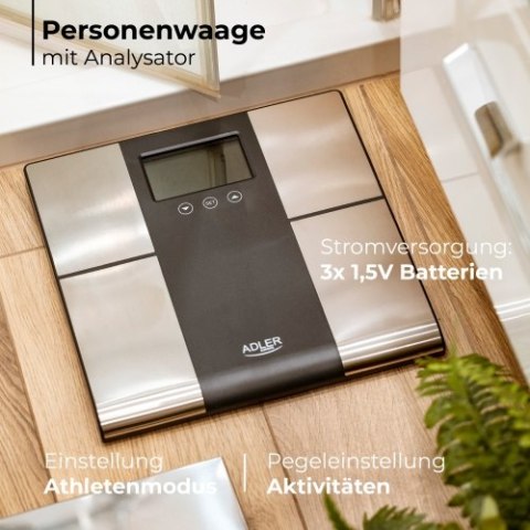 AD 8165 Waga łazienkowa z analizatorem - 225kg