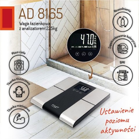 AD 8165 Waga łazienkowa z analizatorem - 225kg