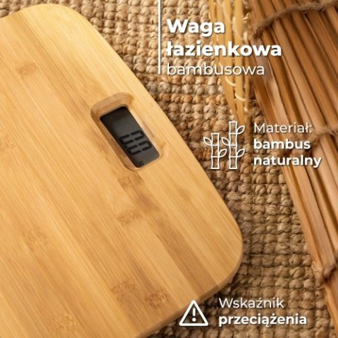 AD 8173 Waga łazienkowa bambusowa