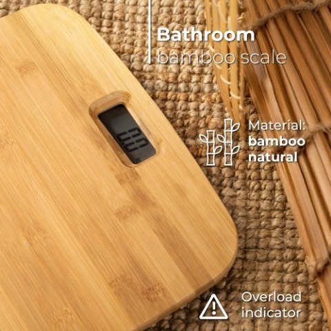 AD 8173 Waga łazienkowa bambusowa