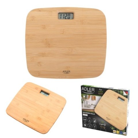 AD 8173 Waga łazienkowa bambusowa
