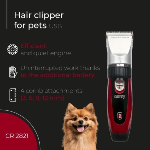 CR 2821 Strzyżarka dla zwierząt z ładowaniem przez usb