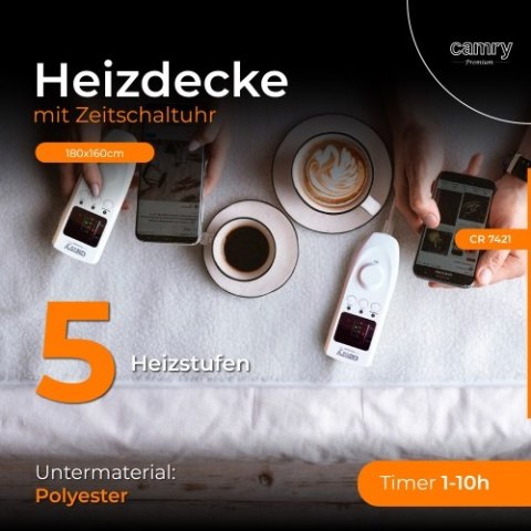 CR 7421 Elektryczny koc podkładowy z czasomierzem (2)