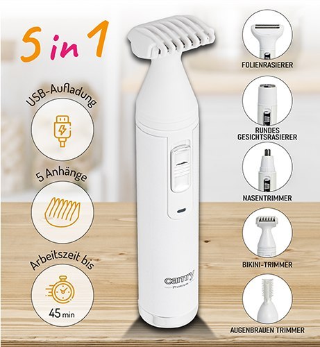 CR 2935 Golarka foliowa z trymerem - zestaw wielofunkcyjny do ciała