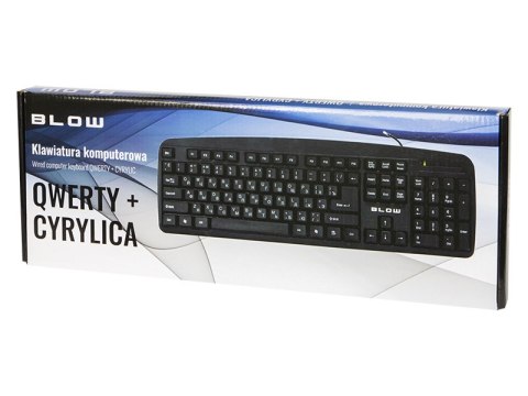 84-208# Klawiatura ukraińska rosyjska blow kp-104 usb pl cyrylica