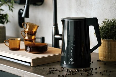 AD 1345 black Czajnik metalowy led z regulacją temperatury 1,7l strix
