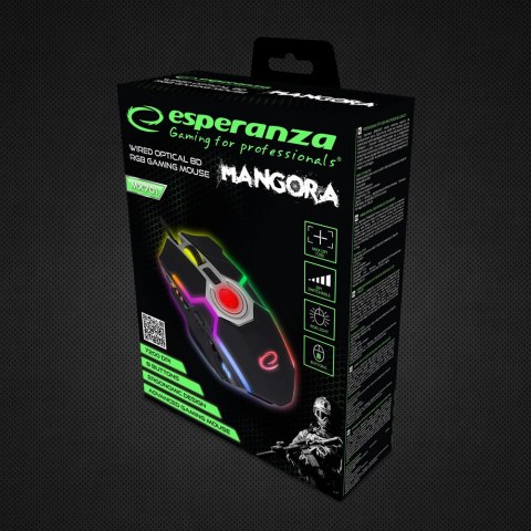 EGM701 Esperanza mysz przewod. gaming led rgb 8d opt. usb mangora