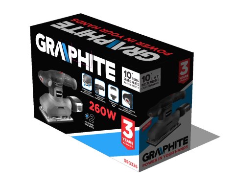 Szlifierka oscylacyjna 260W, stopa 90 x 187 mm