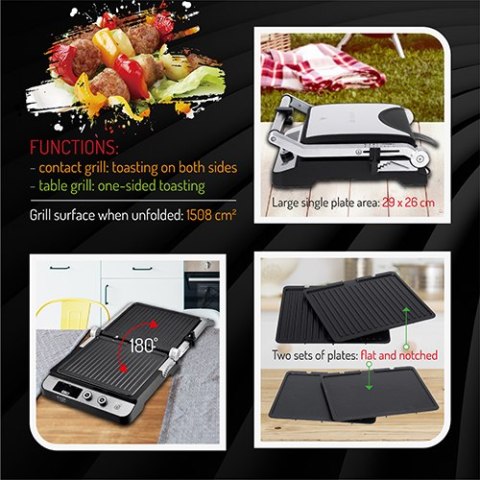 AD 3059 Grill elektryczny led 2w1