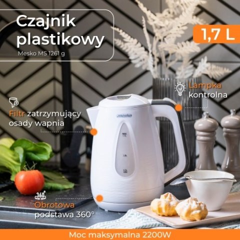MS 1261 grey Czajnik plastikowy 1,7 l