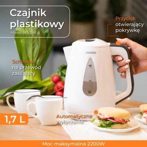 MS 1261 grey Czajnik plastikowy 1,7 l