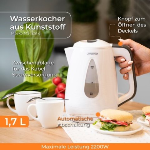 MS 1261 grey Czajnik plastikowy 1,7 l