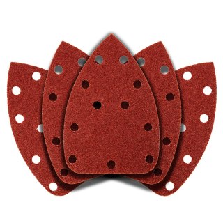 Papier ścierny na rzep delta 140 x 140 x 80 mm, K40, 5 szt., z otworami