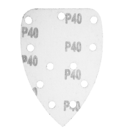 Papier ścierny na rzep delta 140 x 140 x 80 mm, K40, 5 szt., z otworami