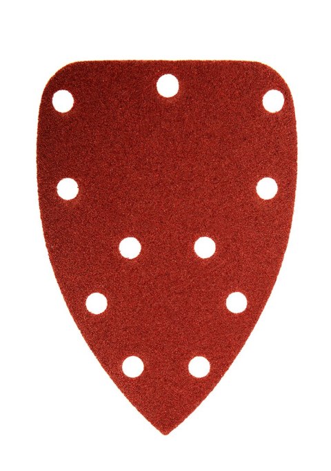 Papier ścierny na rzep delta 140 x 140 x 80 mm, K80, 5 szt., z otworami