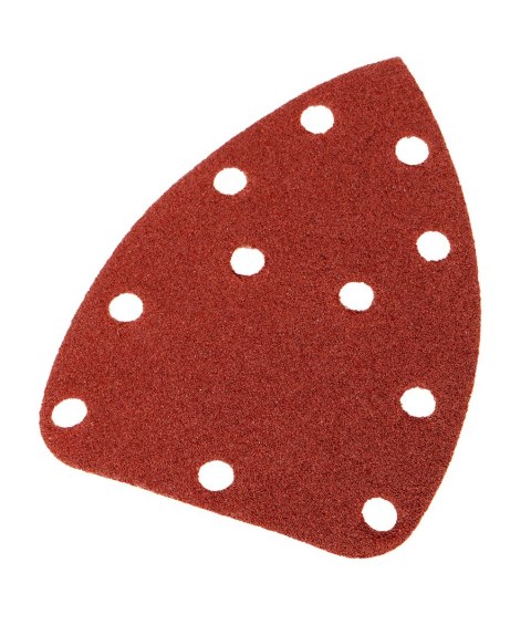 Papier ścierny na rzep delta 140 x 140 x 80 mm, K80, 5 szt., z otworami