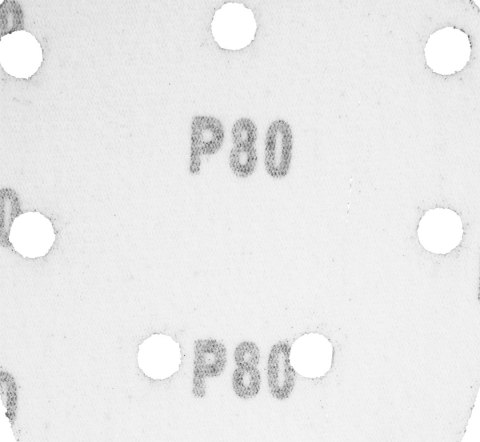 Papier ścierny na rzep delta 140 x 140 x 80 mm, K80, 5 szt., z otworami