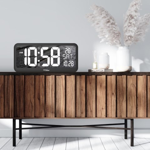 Zegar ścienny LED bardzo duży GreenBlue, temperatura, data, GB214