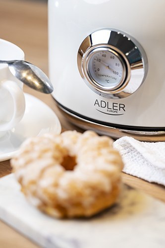 AD 1346 white Czajnik metalowy z termometrem 1,7l strix