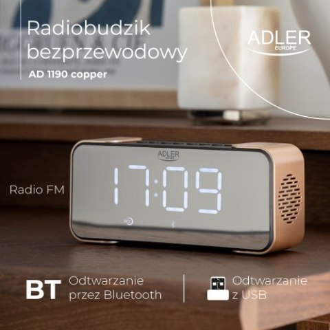 AD 1190 copper Radiobudzik bezprzewodowy