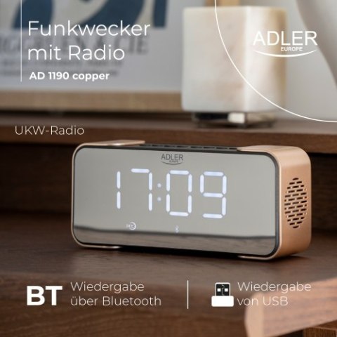 AD 1190 copper Radiobudzik bezprzewodowy