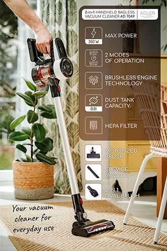 AD 7048 Odkurzacz pionowy - bezworkowy z bezszczotkową technologią silnika